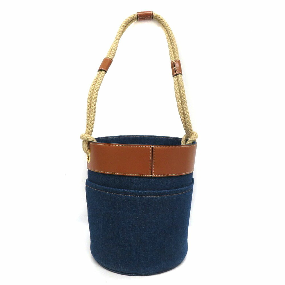 CELINE Bucket Bag Denim Leather Blue - Picture 2 of 11